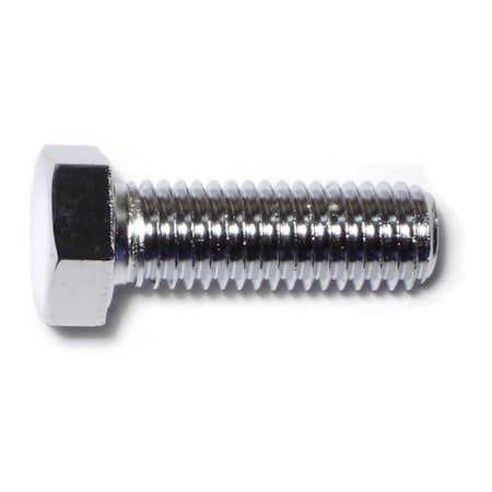Midwest Fastener Grade 5, 1/2"-13 Hex Head Cap Screw, Chrome Plated Steel, 1-1/2 in L, 5 PK 75344